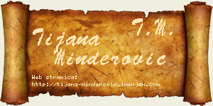 Tijana Minderović vizit kartica